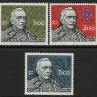 1970 Portugal SG.1385-7 Birth cent of Marshall Carmona Set of 3 values U/M (MNH)
