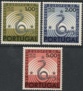 1967 Portugal SG.1326-8 Rheumatological Congress Lisbon Set of 3 values U/M (MNH)
