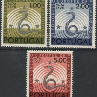 1967 Portugal SG.1326-8 Rheumatological Congress Lisbon Set of 3 values U/M (MNH)