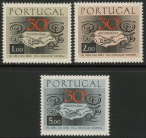 1968 Portugal SG.1340-2 30th Anniv of O.M.E.N. Set of 3 values U/M (MNH)