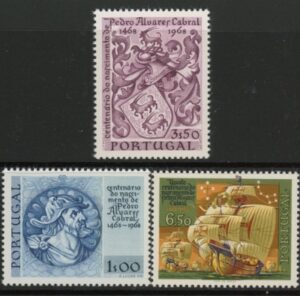 1969 Portugal SG.1353-5 Birth Anniv Pedro Alvares Cabral Sedt of 3 values U/M (MNH)