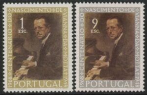 1969 Portugal SG.1368-9 Birth Cent of Jose Vianna Da Motta Set of 2 values U/M (MNH)