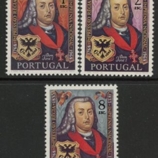 1969 Portugal SG.1359-61 Centenary of National Press Set of 3 values U/M (MNH)
