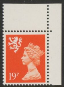 S62 19p phos. brt. orange red (ex DX10) Questa U/M (MNH)