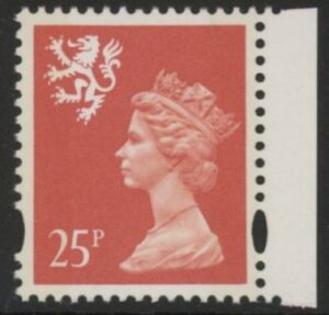 S84 25p 2B red. yellow fluor. ex DX17 Litho Questa U/M (MNH)