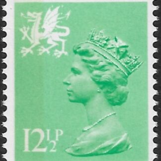 W37a  12½p  SB  light emerald green.Perf 15 x 14  Type 1 Questa  U/M (MNH)