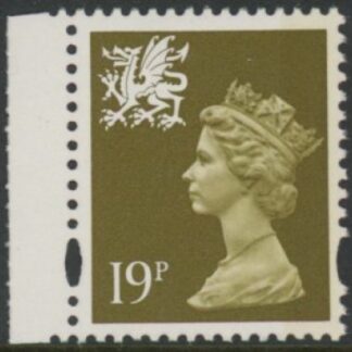 W71  19p  RB bistre  ex DX17 yellow fluor Questa  U/M (MNH)