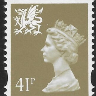 W77  41p 2B  grey brown. blue fluor. ex sheet   Questa  U/M (MNH)