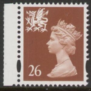 W80 26p 2B chestnut ex DX19 Harrison U/M (MNH)