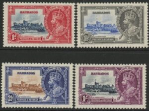 1935 Barbados SG.241-4 Silver Jubilee set 4 values u/m (MNH)