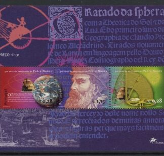 2002 Portugal MS.2929 500th Birth Anniv of Pedro Nines Mini Sheet U/M (MNH)