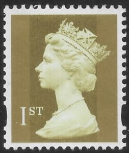 SG.1668 1st 2B Gold Enschede from coil. blue fluor U/M (MNH)