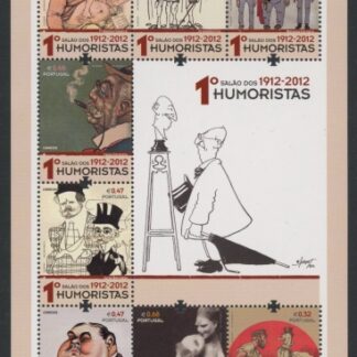 2012 Portugal MS.4017 First Hall of Humourists Sheetlet U/M (MNH)