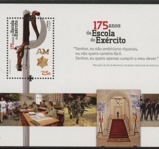 2012 Portugal MS.3927 175th Ann Army School Mini Sheet U/M (MNH)