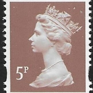 Y1670  5p  2B  dull red-brown. yellow fluor. ex sheet Enschéde U/M (MNH)