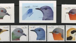 2003 Portugal SG.2988-2992a Birds (2nd) Set of 8 Values U/M (MNH)