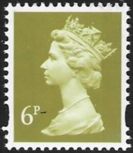 Y1671  6p  2B  yellow-olive. yellow fluor ex sheet Enschede  U/M (MNH)