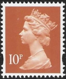 Y1676  10p 2B dull orange. yellow fluor ex sheet Enschede   U/M (MNH)