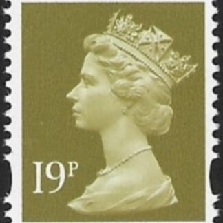 Y1682  19p CB bistre blue fluor ex FW11, FH43  Questa  U/M (MNH)