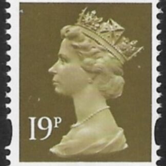 Y1682 19p CB bistre  blue fluor. ex sheet Harrison  U/M (MNH)