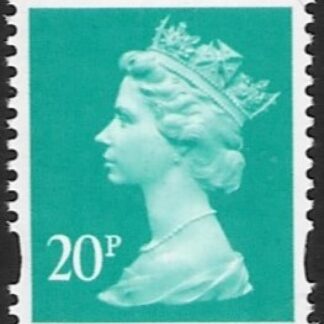 Y1684  20p 2B turquoise yellow fluor. ex sheet  Enschede  U/M (MNH)