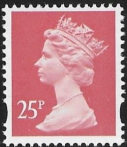 Y1689  25p phos  rose red ex FH33-7 FB67-70 FW1-5 Harrison  U/M (MNH)