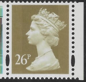 Y1692  26p  2B  Gold  blue fluor, ex DX19 Harrison   U/M (MNH)
