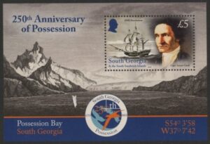 2024 South Georgia MS.856 250th Anniv of Possession Mini Sheet U/M (MNH)
