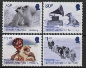 2024 British Antarctic SG.879-82 Sledge Dogs Set of 4 values U/M (MNH)