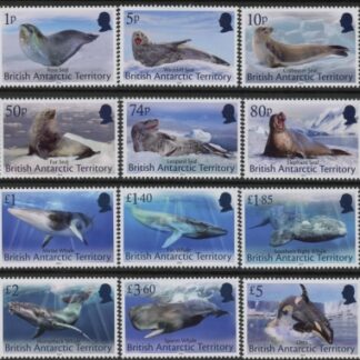 2024 British Antarctic SG.867-78 Whales & Seals Definitive Set of 12 values U/M (MNH)