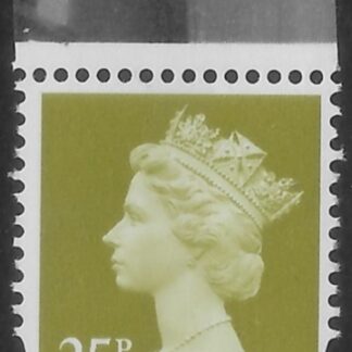 Y1701  35p CB yellow-olive. blue fluor. ex DX36  Enschede  U/M (MNH)