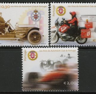 2003 Portugal SG.3020-2 Cent of Automobile Club Set of 3 values U/M (MNH)