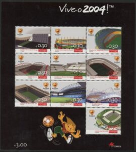 2004 Portugal MS.3072  European Football Mini Sheet U/M (MNH)