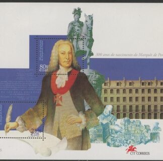 1999 Portugal MS.2713 300th Birth Anniv of Marquis De Pombai Mini Sheet U/M (MNH)