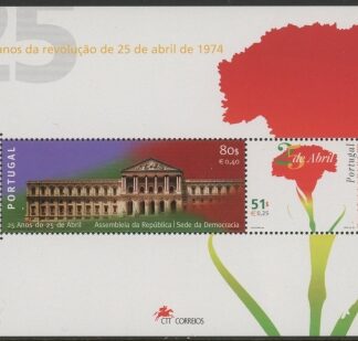 1999 Portugal MS.2708 25th Anniv of Revolution Mini Sheet U/M (MNH)