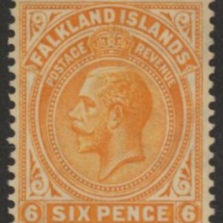 1925 Falkland Islands - SG.78  6d yellow-orange mounted mint