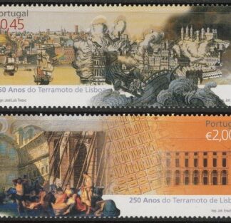 2005 Portugal SG.3306-1955 Earthquake Set of 2 values U/M (MNH)