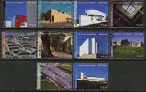 2006 Portugal SG.3365-74 Architecture Set of 10 values U/M (MNH)
