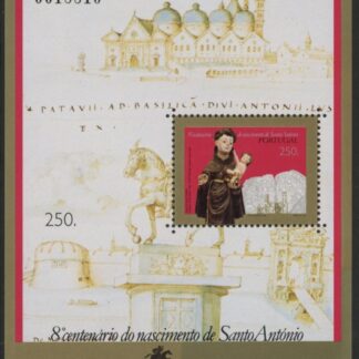 1995 Portugal MS.2457 St. Antony of Padau Mini Sheet U/M (MNH)