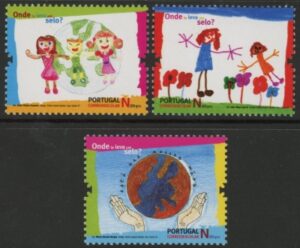 2007 Portugal SG.3524-6 Children's Paintings Set of 3 values U/M (MNH)
