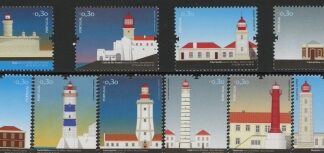 2008 Portugal SG.3568-77 Lighthouses Set of 10 values U/M (MNH)