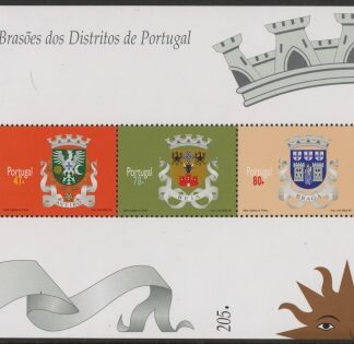 1996 Portugal MS.2523 District Arms Set of 2 Mini Sheets U/M (MNH)