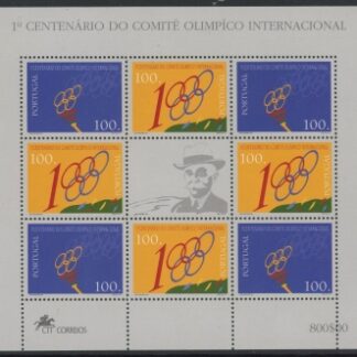 1994 Portugal SG.2361-2 Olympic Committee Sheetlet (4 sets) U/M (MNH
