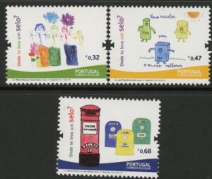 2009 Portugal SG.3716-8 Children's Drawings Set of 3 values U/M (MNH)