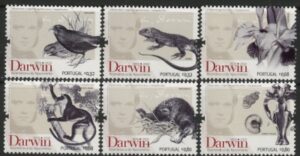 2009 Portugal SG.3643-8 Charles Darwin Set of 6 values U/M (MNH)