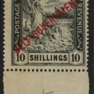 1922 Malta SG.121 10s  black. Wmk. 'Multi script CA. 'SELF GOVERNMENT' overprint. U/M MNH