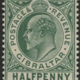 1904 Gibraltar SG.56  ½d dull & bright green. ord.paper. U/M (MNH)