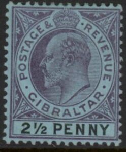 1903 Gibraltar SG.49 2½d dull purple & black/blue. mounted mint.