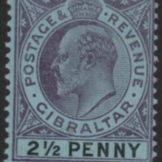 1903 Gibraltar SG.49  2½d dull purple & black/blue. mounted mint.