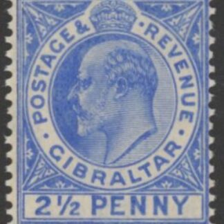 1907 Gibraltar SG.69  2½d ultramarine. U/M MNH